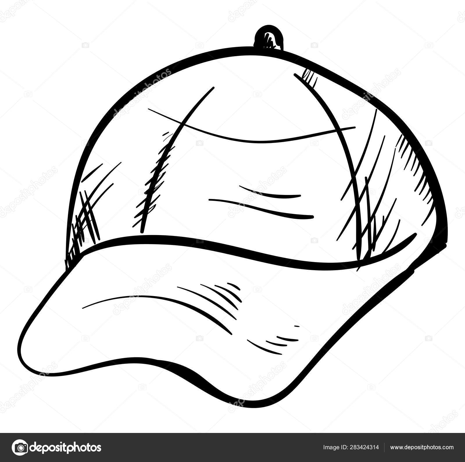 Cap drawing, illustration, vector on white background Stock Vector by ...