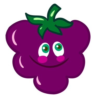 Mutlu ahududu, illüstrasyon, beyaz arka plan vektör