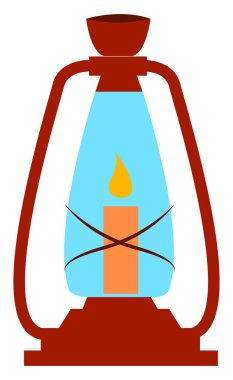 Kırmızı mum, illüstrasyon, beyaz arka plan üzerinde vektör