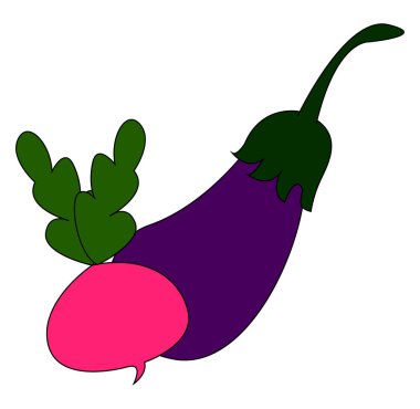 Mor turp, illüstrasyon, beyaz arkaplanda vektör