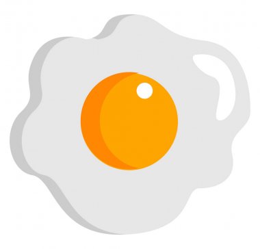 Lezzetli yumurta, illüstrasyon, beyaz arka plan vektör.