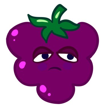 Üzgün ahududu, illüstrasyon, beyaz arka plan vektör