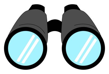 Büyük dürbün, illüstrasyon, beyaz arka plan üzerinde vektör.