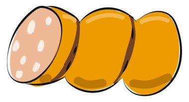 Füme et, illüstrasyon, beyaz arka plan vektör