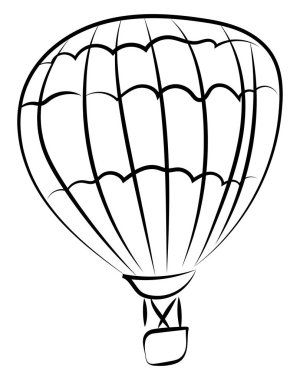 Balon çizimi, illüstrasyon, beyaz arka plan üzerinde vektör.