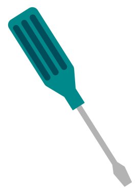 Mavi tornavida, illüstrasyon, beyaz arkaplan üzerindeki vektör