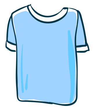 Mavi adam gömlek, illüstrasyon, beyaz arka plan vektör.