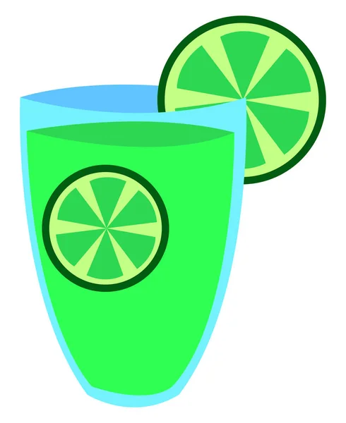 Glas citrus juice, illustration, vektor på vit bakgrund. — Stock vektor
