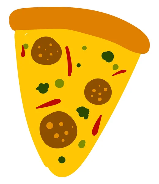 Pizza cut, illustration, vector on white background. — Stock Vector