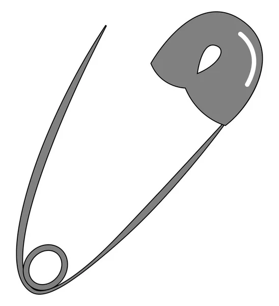Broche argentée, illustration, vecteur sur fond blanc — Image vectorielle