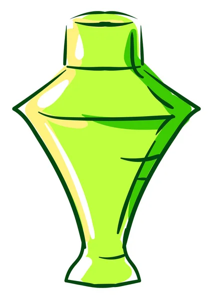 Profumo in bottiglia verde, illustrazione, vettore su sfondo bianco — Vettoriale Stock