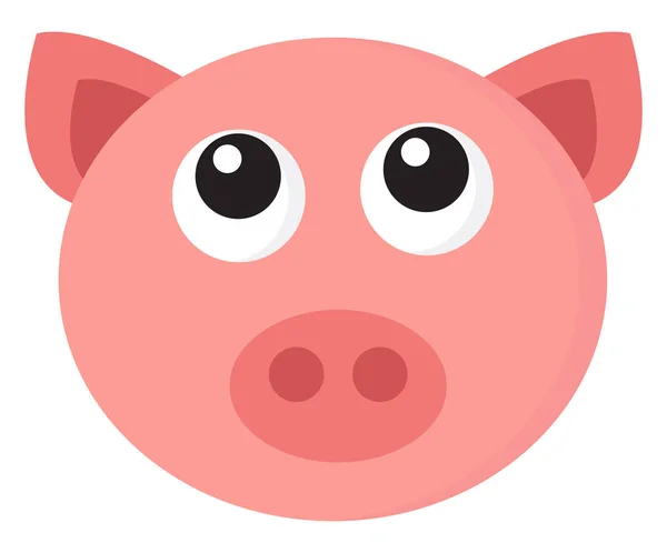 Cochon mignon, illustration, vecteur sur fond blanc — Image vectorielle