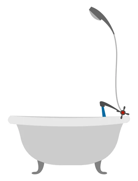 Relleno de baño con agua, ilustración, vector sobre fondo blanco . — Archivo Imágenes Vectoriales