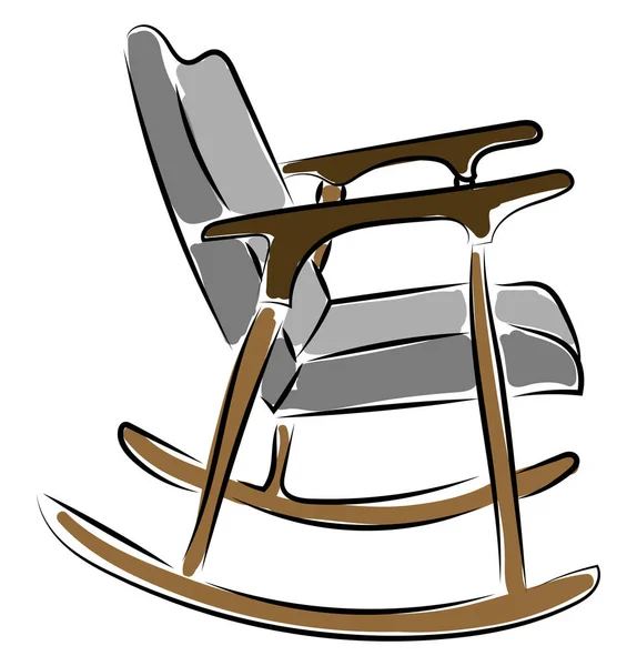 Dessin de siège latéral, illustration, vecteur sur fond blanc — Image vectorielle