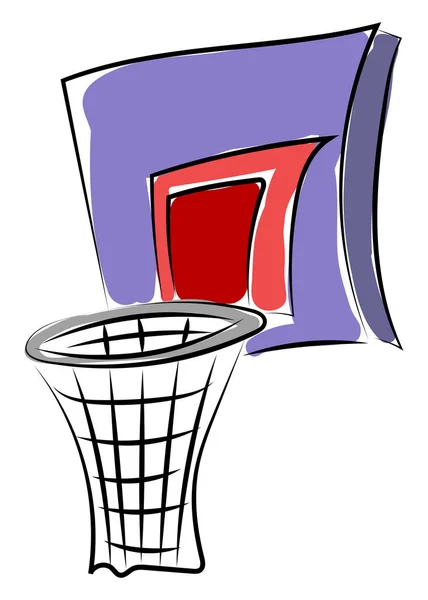 Kosárlabda háló rajz, illusztráció, vektor fehér alapon — Stock Vector