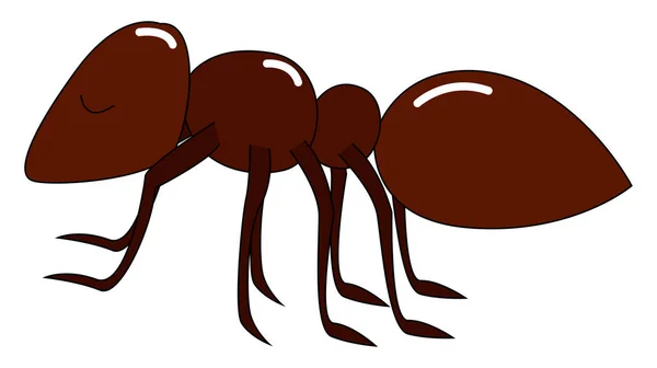 Red little ant, illustration, vector on white background. — Stock Vector