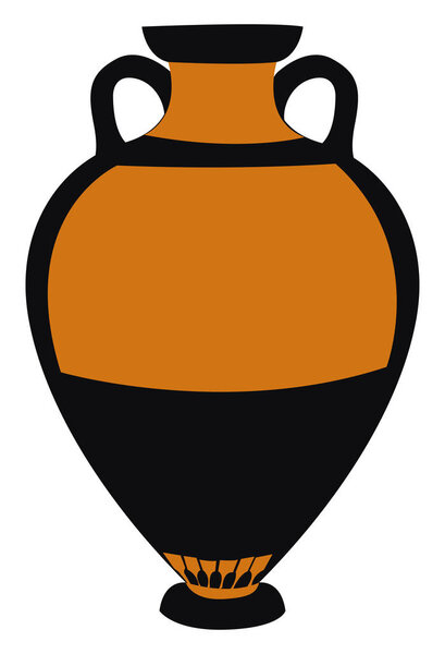 Древняя греческая ваза, иллюстрация, вектор на белом фоне
.