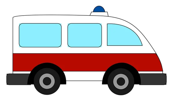 Rettungswagen, Illustration, Vektor auf weißem Hintergrund. — Stockvektor