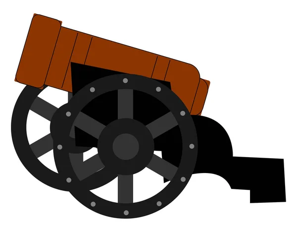 Mittelalterliche Kanonenkugel, Illustration, Vektor auf weißem Hintergrund. — Stockvektor