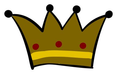 Krallar tacı, illüstrasyon, beyaz arkaplan vektörü.