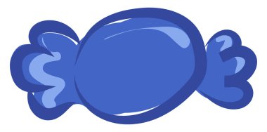 Mavi şeker, illüstrasyon, beyaz arkaplanda vektör.