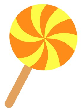 Tatlı lolipop, illüstrasyon, beyaz arka plan vektör.