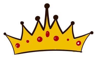 Prenses tacı, illüstrasyon, beyaz arkaplan vektörü.