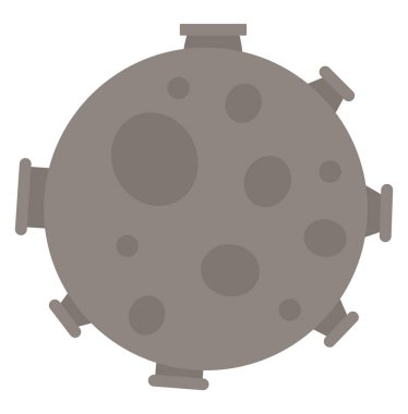 Dolunay, illüstrasyon, beyaz arkaplan vektörü.