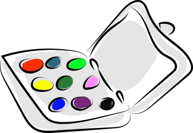 Renk paleti, illüstrasyon, beyaz arkaplan üzerindeki vektör.