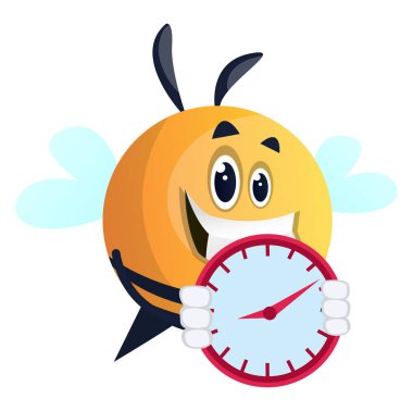 Arı tutma saati, illüstrasyon, beyaz arka plan üzerinde vektör.