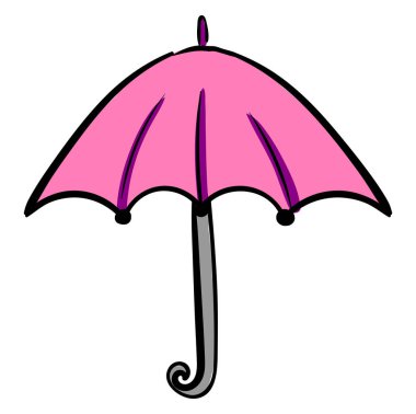 Pembe şemsiye, illüstrasyon, beyaz arka plan üzerinde vektör.