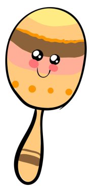 Sevimli marakalar, illüstrasyon, beyaz arka plan üzerinde vektör.