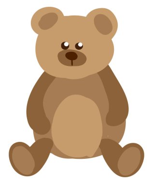 Oyuncak ayı, illüstrasyon, beyaz arka plan vektör.