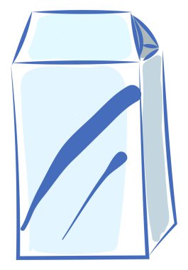 Beyaz ambalajlı süt, illüstrasyon, beyaz arka plan üzerinde vektör.