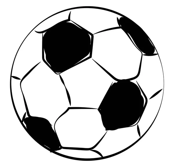 サッカーボール,イラスト,白い背景のベクトル. — ストックベクタ