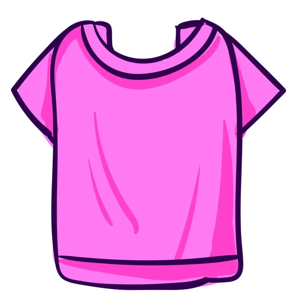 Camisa de mujer rosa, ilustración, vector sobre fondo blanco . — Archivo Imágenes Vectoriales