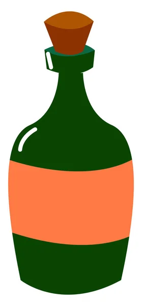 Botella de ron, ilustración, vector sobre fondo blanco. — Vector de stock