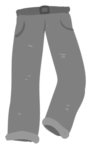 灰色男子裤子， 插图， 白色背景的矢量. — 图库矢量图片
