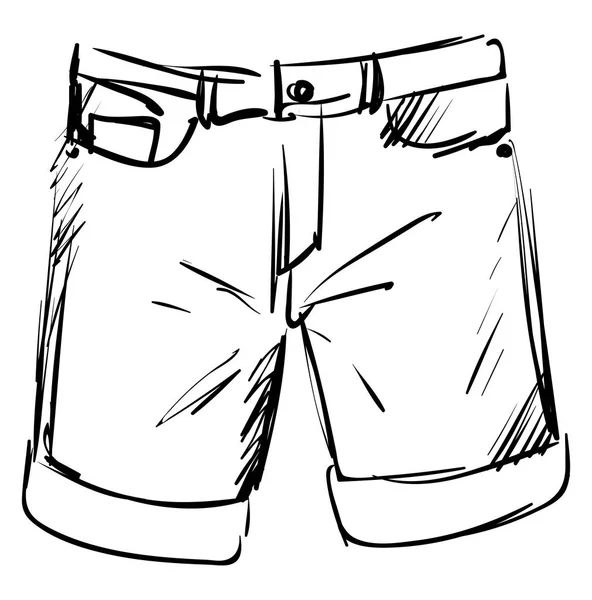 Uomo pantaloncini disegno, illustrazione, vettore su sfondo bianco . — Vettoriale Stock