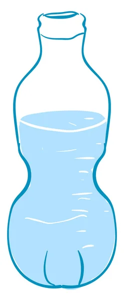 Пляшка води, ілюстрація, вектор на білому тлі . — стоковий вектор