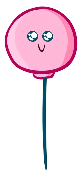 Schattig roze Lollipop, illustratie, vector op witte achtergrond. — Stockvector