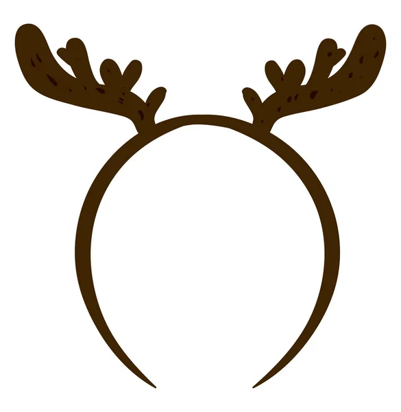 Raindeer headband, illustration, vector on white background. — Stock Vector