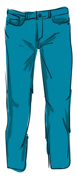Pantalones vaqueros hombre, ilustración, vector sobre fondo blanco . — Vector de stock