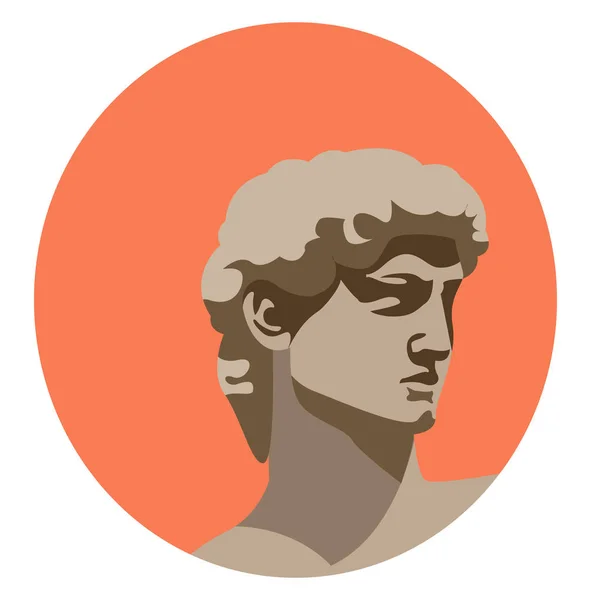 Michelangelo standbeeld, illustratie, vector op witte achtergrond. — Stockvector