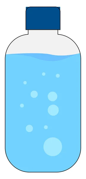 Botella de agua, ilustración, vector sobre fondo blanco. — Vector de stock