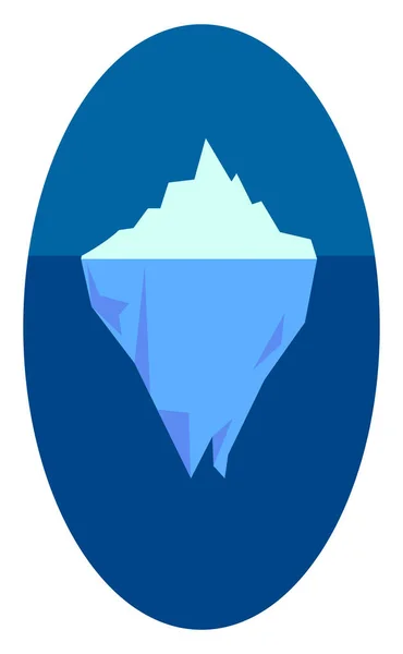 Iceberg no mar, ilustração, vetor no fundo branco . —  Vetores de Stock