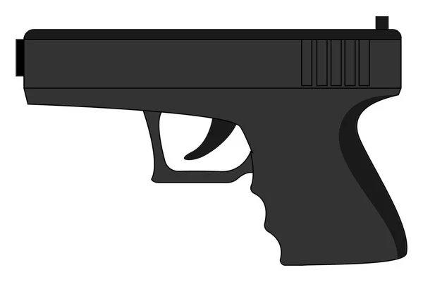 Pistol glock, illustration, vector on white background. — Stock Vector