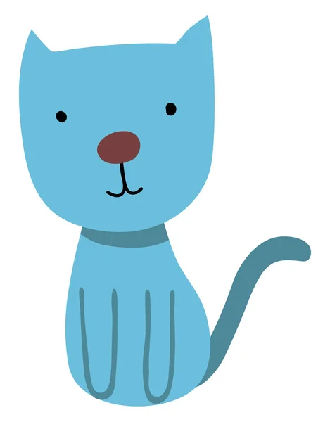 Gato azul dulce, ilustración, vector sobre fondo blanco . — Archivo Imágenes Vectoriales