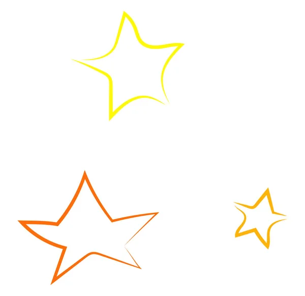 Stars drawing, illustration, vector on white background. — Stock Vector