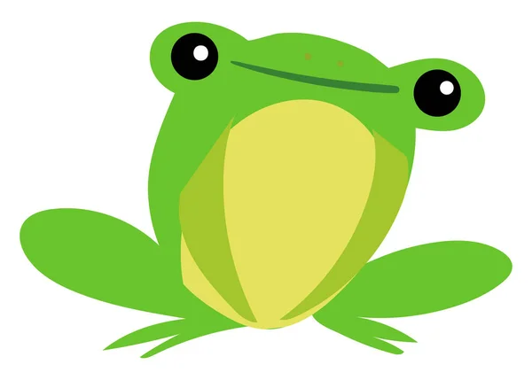 Grenouille heureuse, illustration, vecteur sur fond blanc . — Image vectorielle